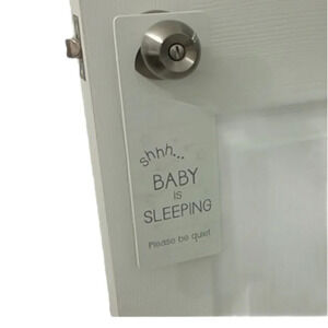 Bilingual Wooden "Baby is Sleeping" Door  Hanger